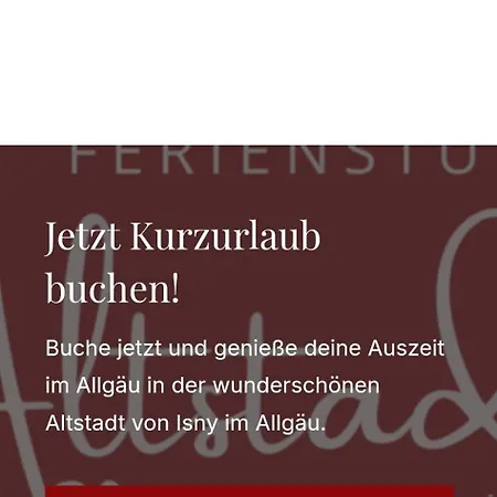 Ferienstudio Altstadtflair - Historisch Urlauben Im Denkmalschutz Am Kurpark * Isny im Allgau